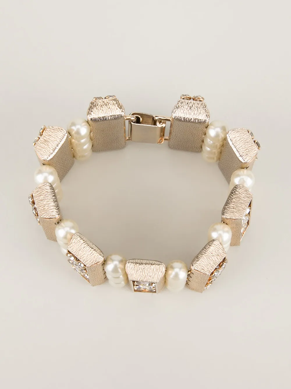 Katheleys Vintage faux pearl and crystal bracelet - Metallic