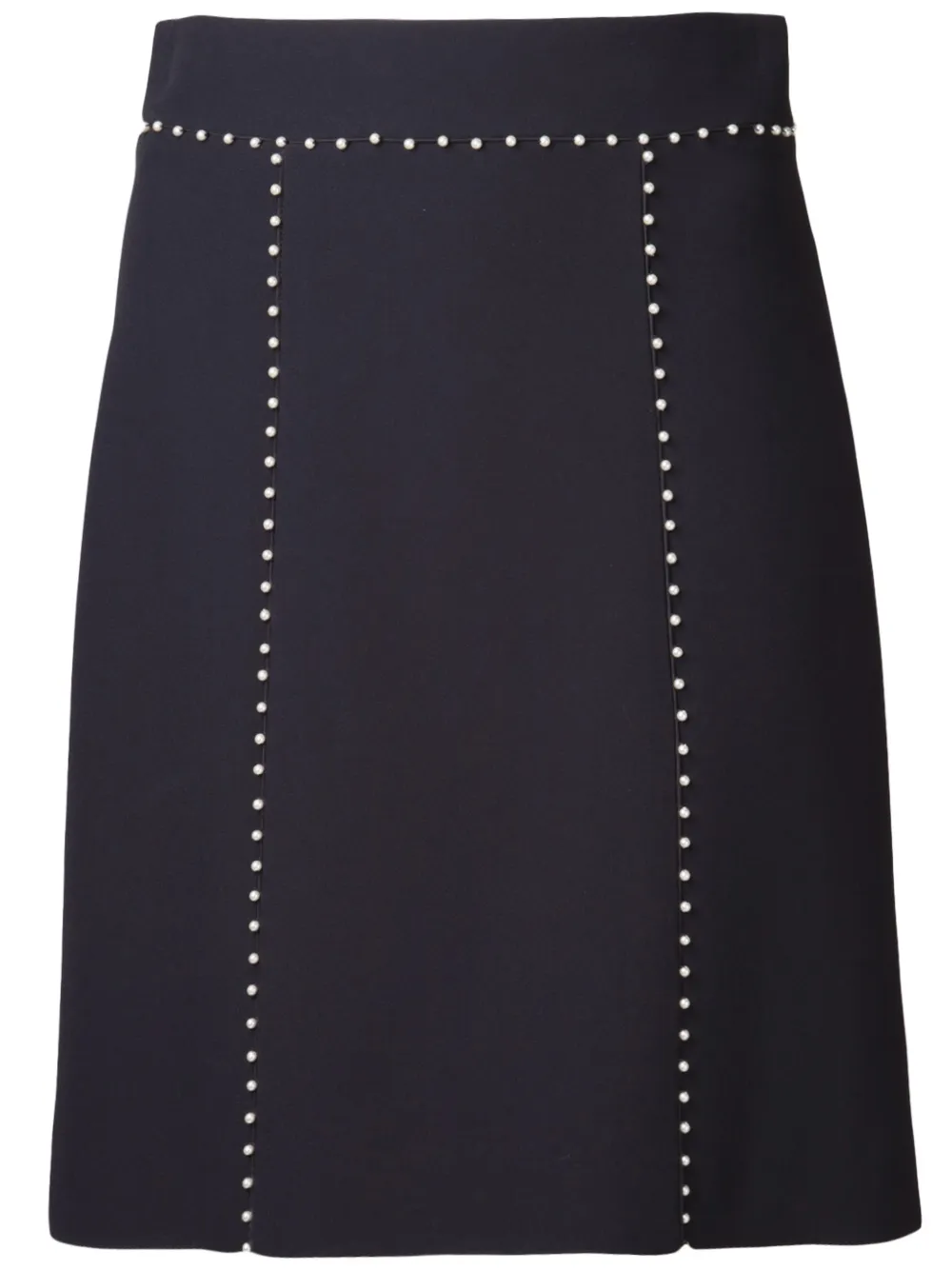 Alexander McQueen faux pearl a-line skirt - Nero