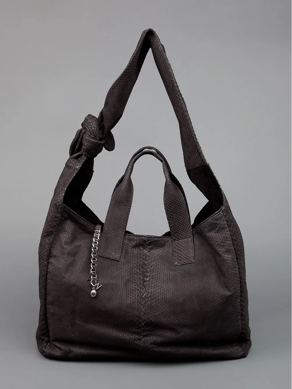 Alexa Wagner python skin tote - Zwart