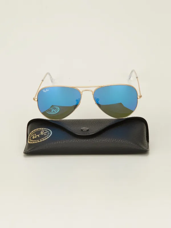 レイバン　サングラス　ブルー　アビエイター Ray-Ban アビエーターサングラス | ブルー | FARFETCH JP