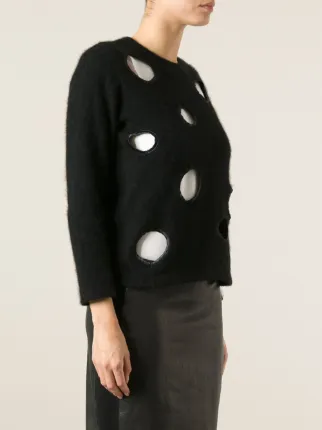 comme des garcons hole sweater