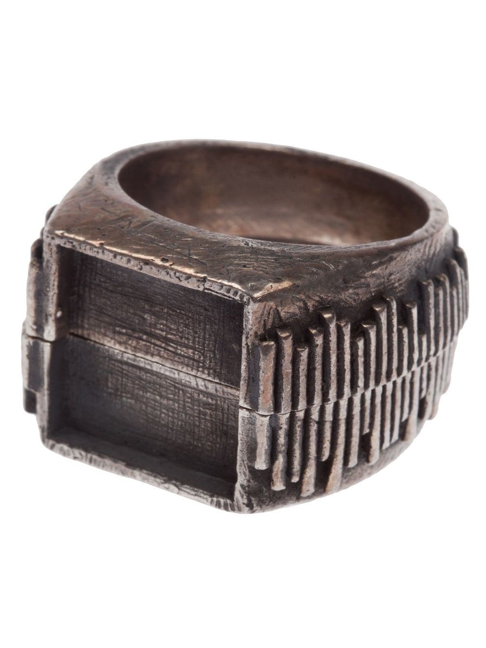 Tobias Wistisen Twin Plate Ring In Brown