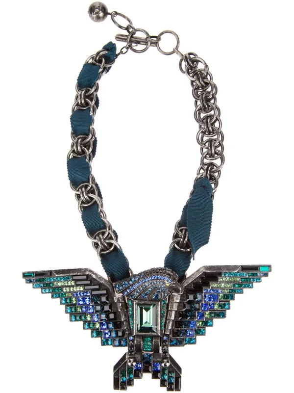 Lanvin 'borneo' Eagle Choker in Blue