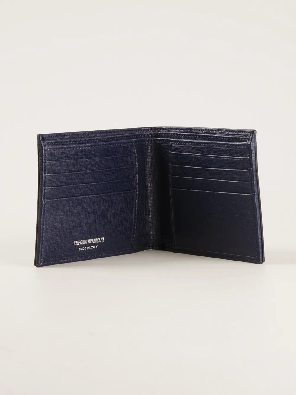 Emporio Armani monogram print wallet Blauw