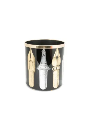 Fornasetti سلة ورقية بطبعة