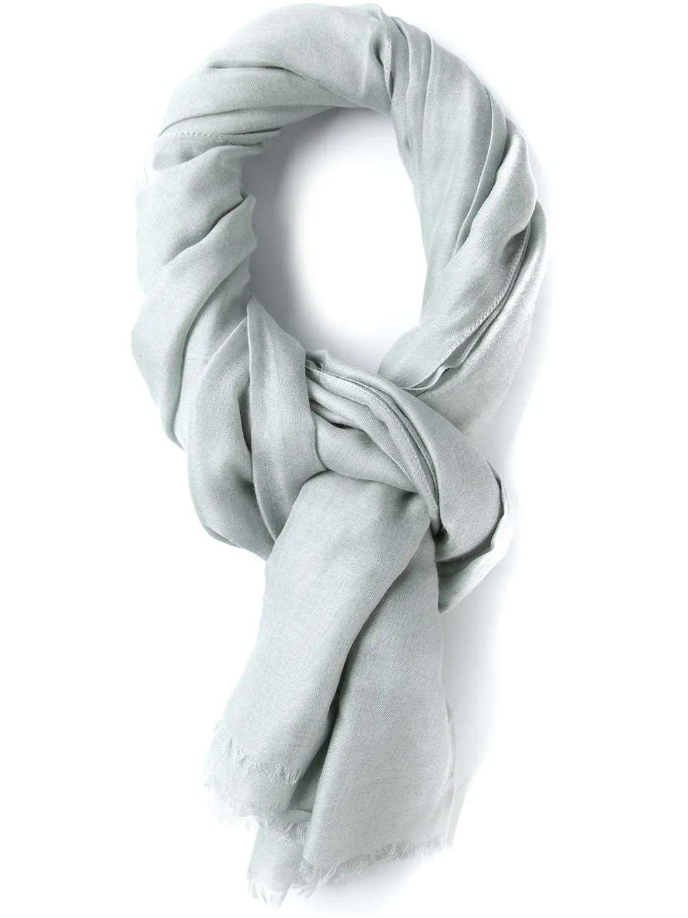 Emporio Armani fringed scarf Groen
