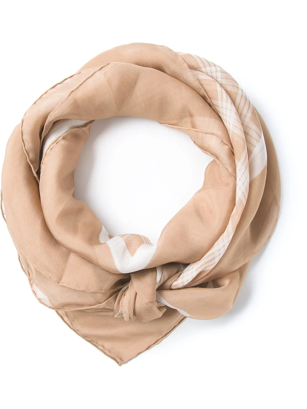 Agnona checked scarf | Neutrals | Image 1
