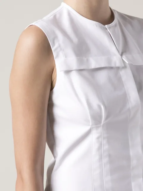 Alexander McQueen camisa a capas sin mangas