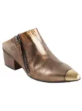 Settima zipped mules - BRONZE