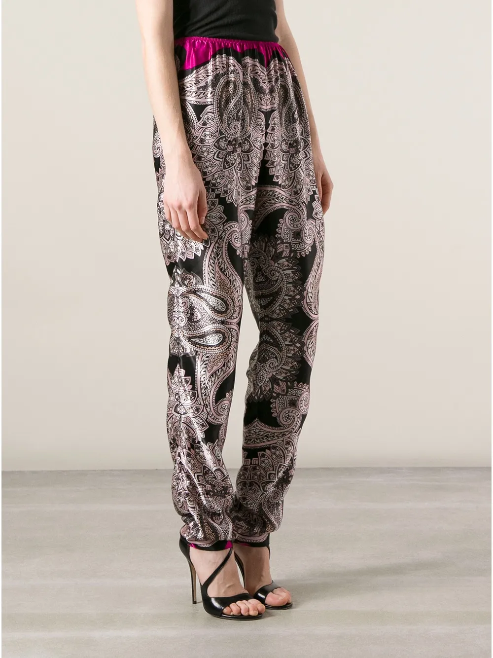 Lanvin paisley print trousers Zwart