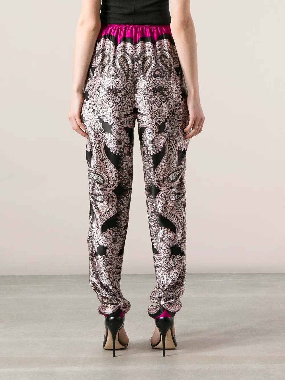 Lanvin paisley print trousers Zwart