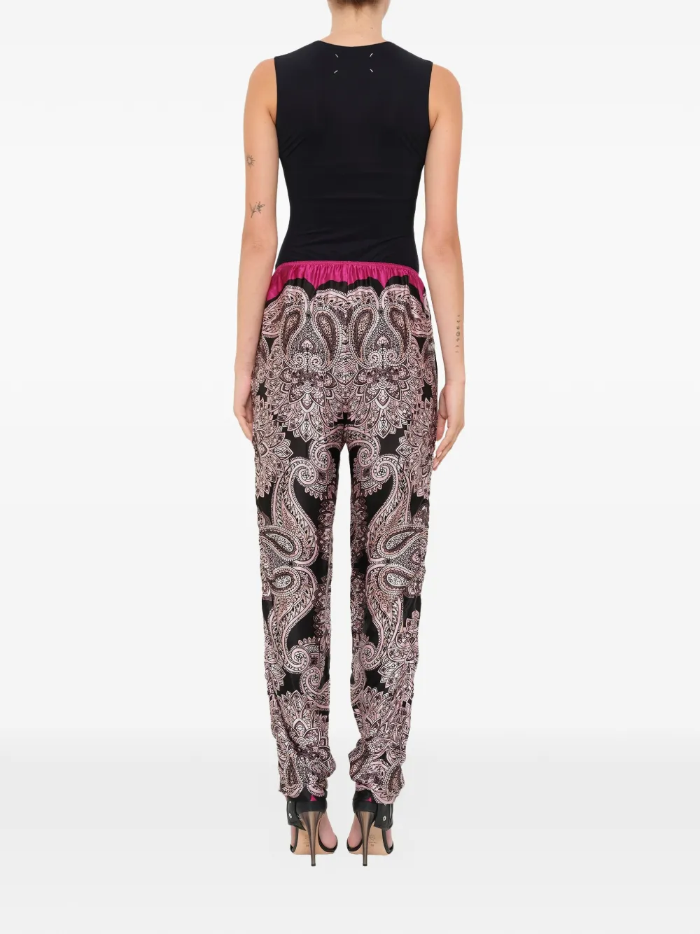  Lanvin Paisley Print Trousers   Schwarz 