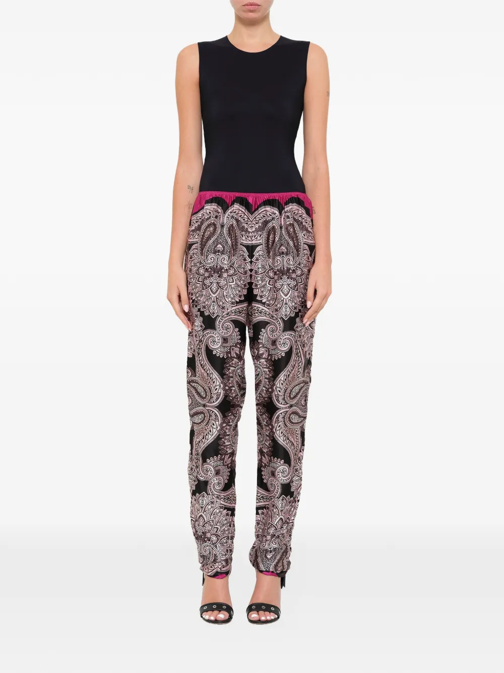  Lanvin Paisley Print Trousers   Schwarz 