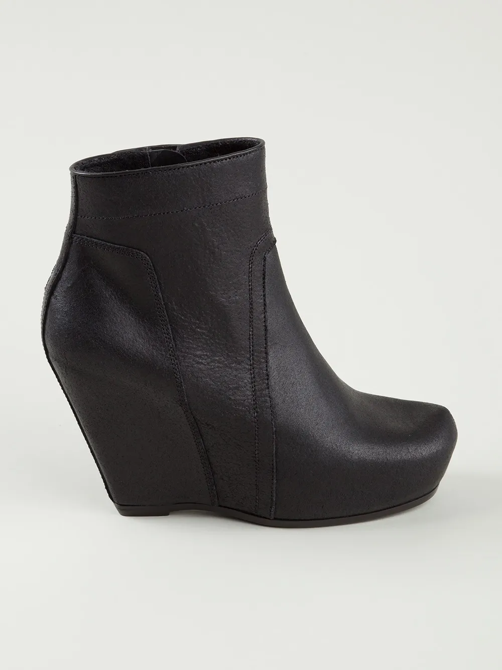 Rick Owens wedge ankle boots Black