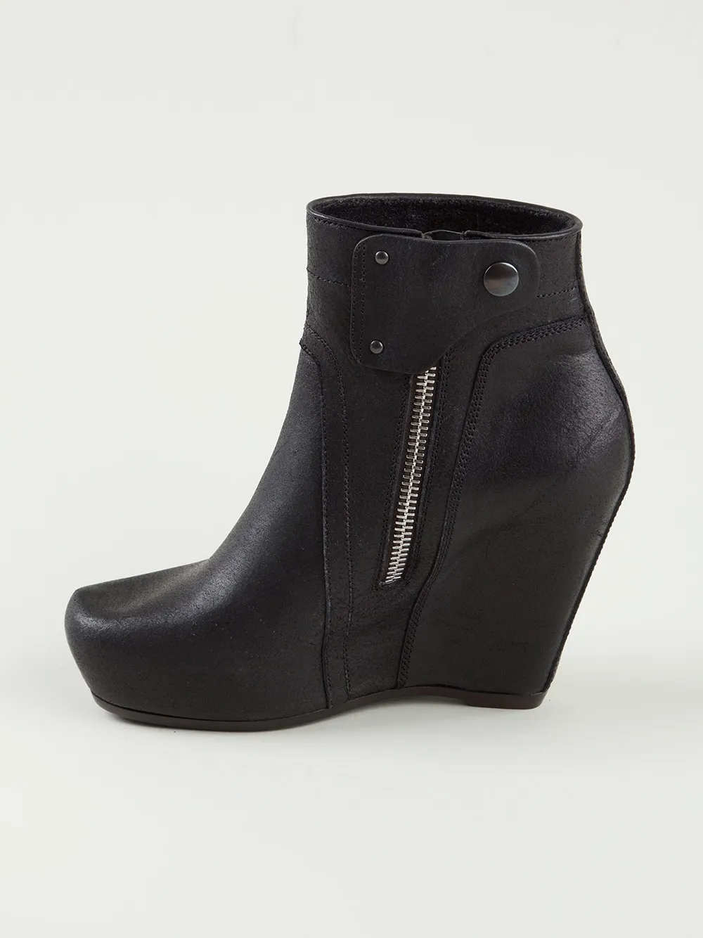 Rick Owens wedge ankle boots Black