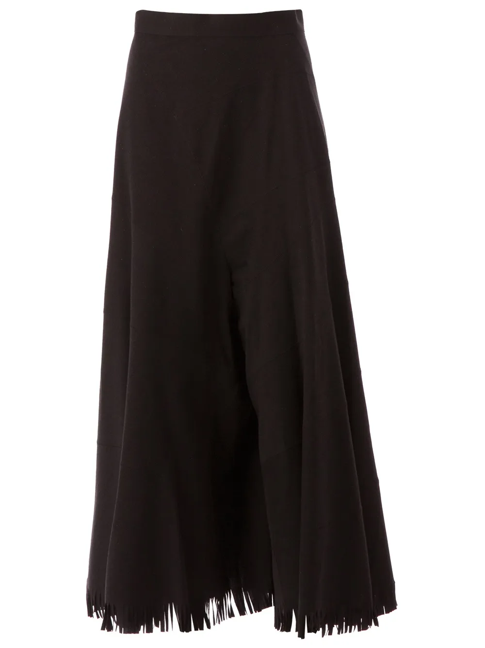 Junya Watanabe fringed skirt Zwart