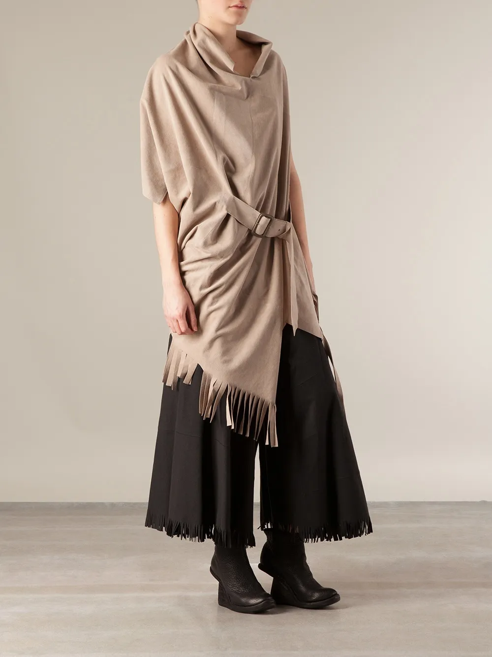Junya Watanabe fringed skirt Zwart