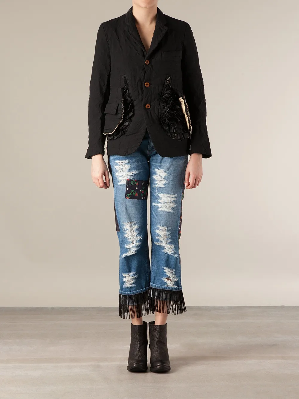 Comme Des Garçons ruffle detailed jacket | Blazers | Image 2