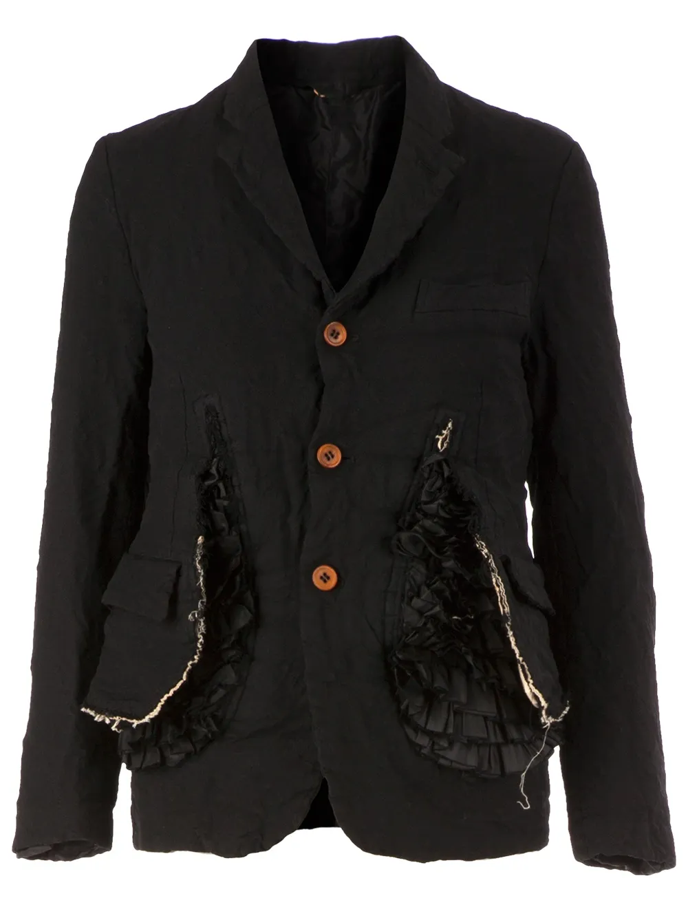 Comme Des Garçons ruffle detailed jacket | Black | Image 1