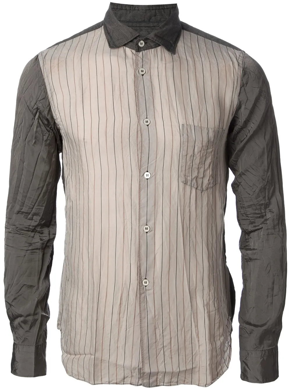Comme des Garçons Homme Plus pinstripe shirt - Grey