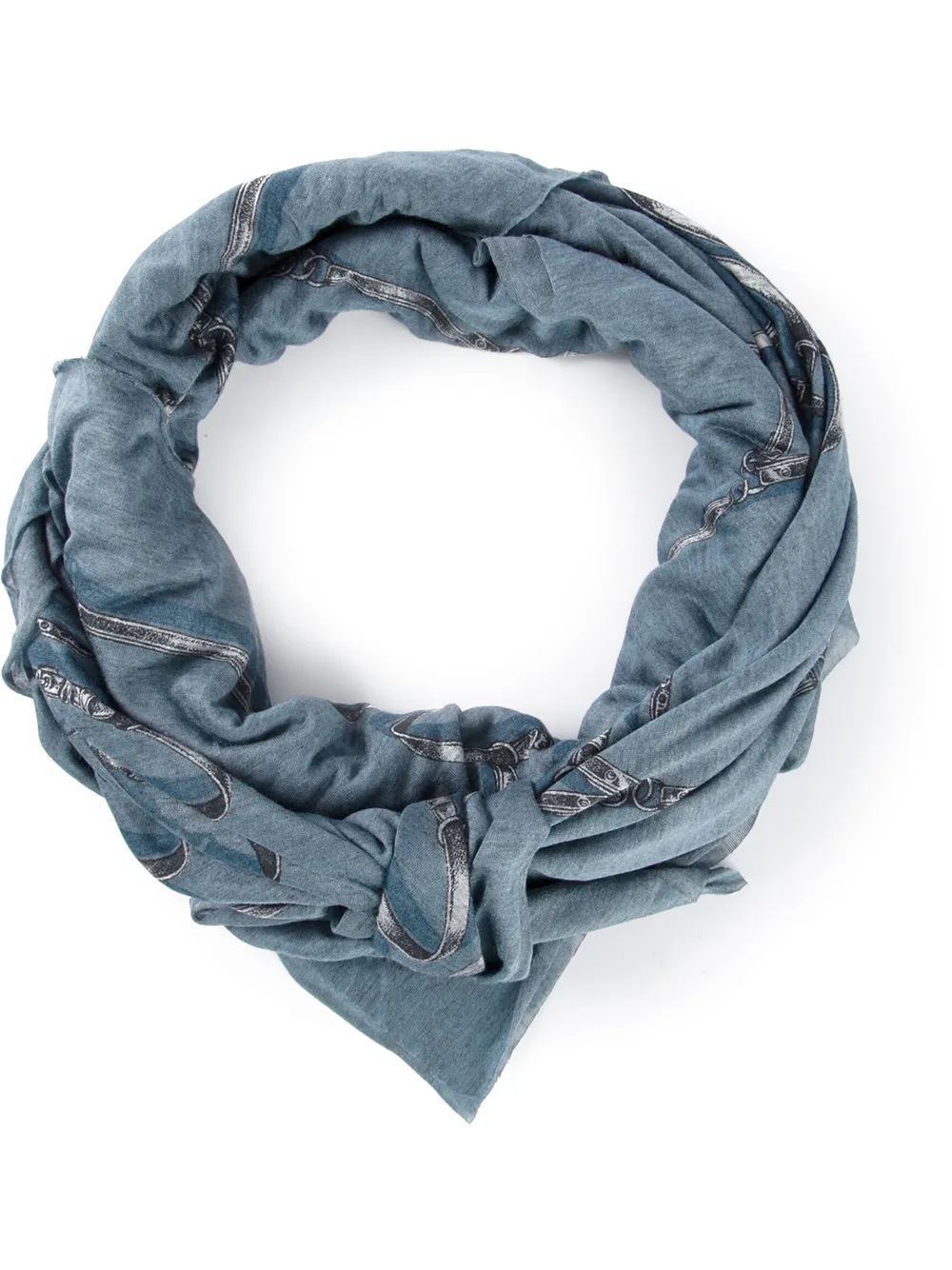 Gucci printed scarf Blauw