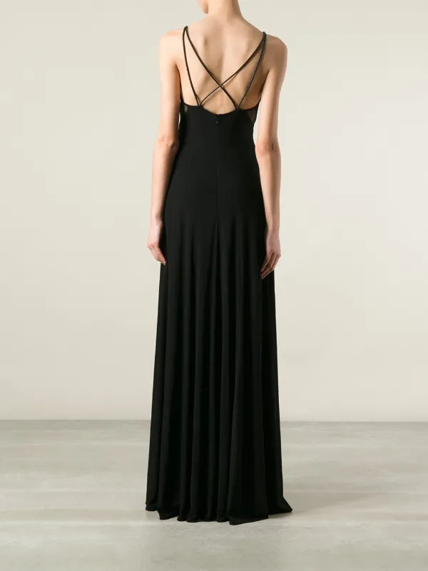 Ralph Lauren Collection Spaghetti Strap Maxi Dress Black FARFETCH IN