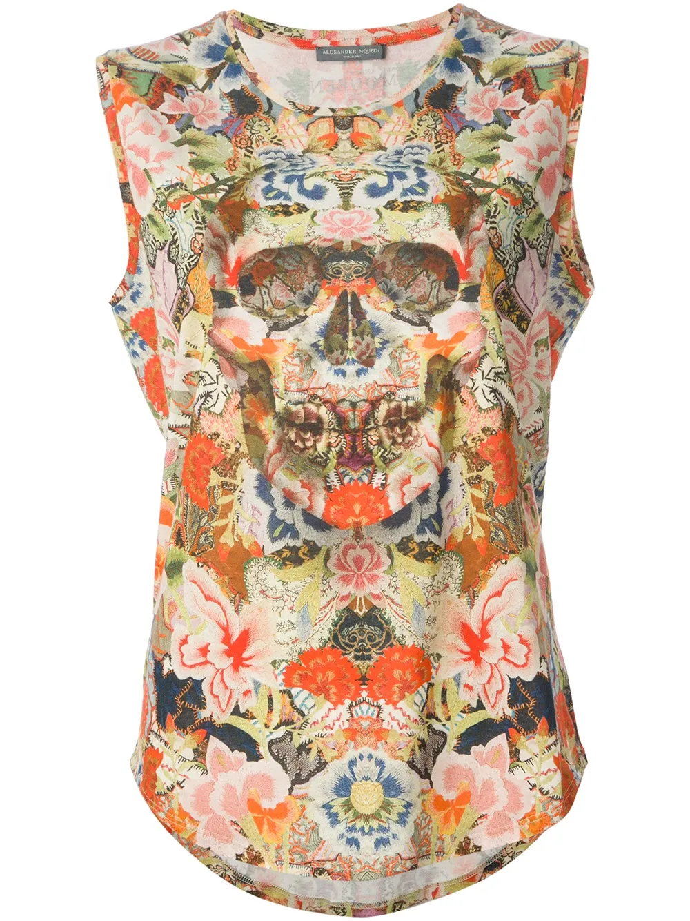 Alexander McQueen floral skull vest - Mehrfarbig