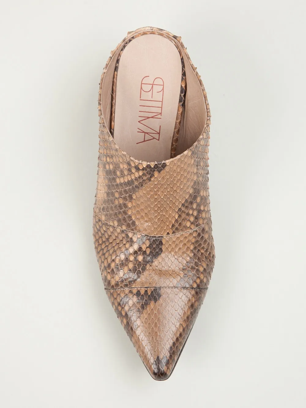 Settima pointed toe mule Brown