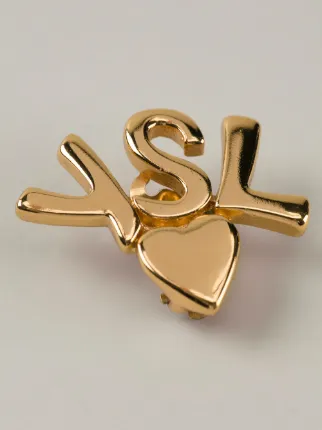 Yves Saint Lau Vintage Love Ysl Earrings Farfetch Yves Saint Lau Vintage Love Ysl Earrings