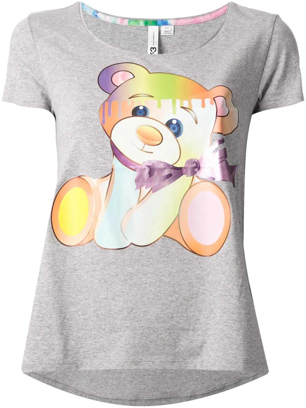 Y-3 multicolour bear print t-shirt - Grigio
