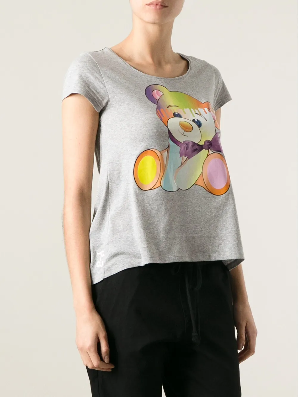  Y 3 Multicolour Bear Print T Shirt   Grau 