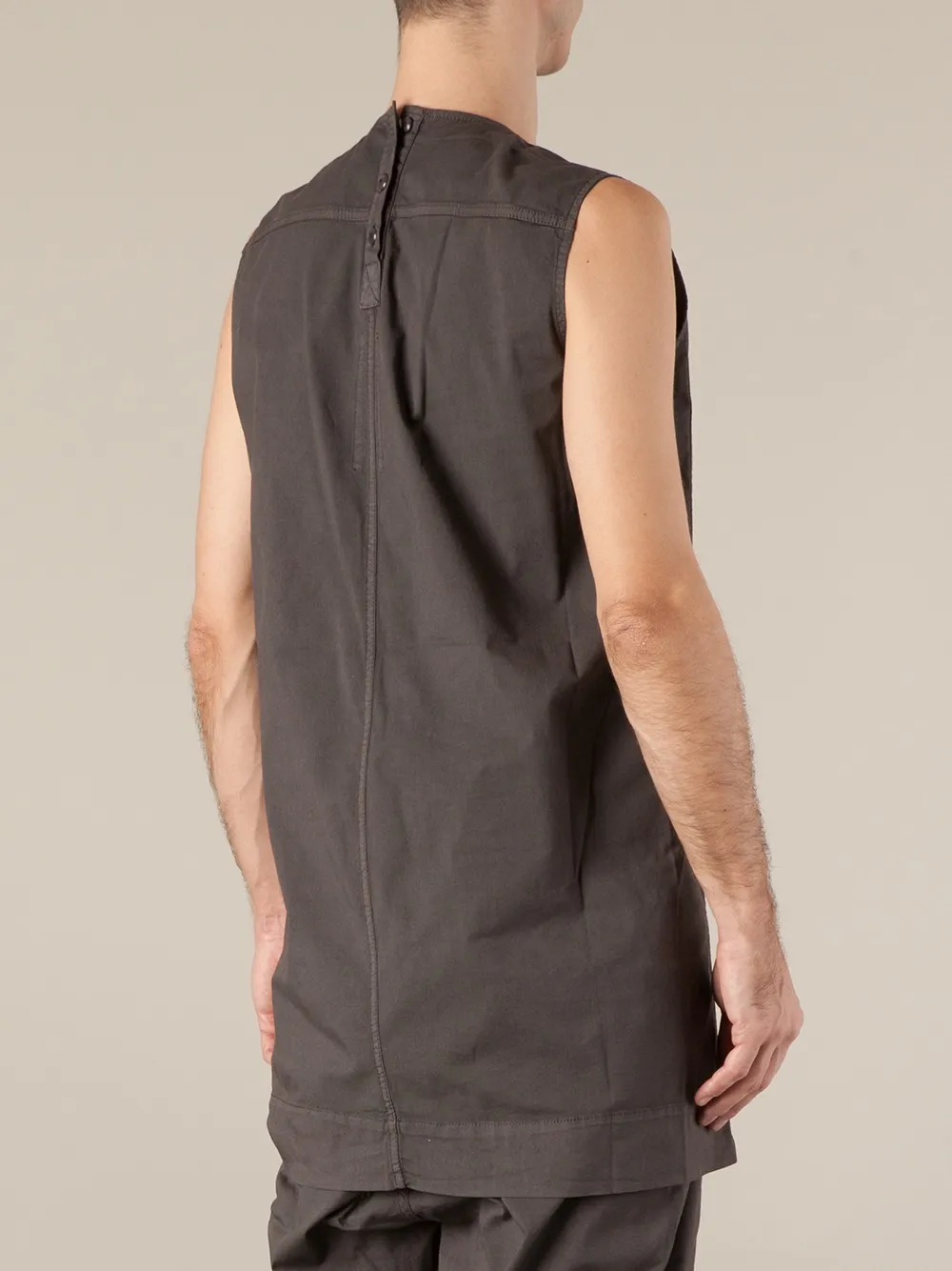 Rick Owens Drkshdw Sleeveless Tabard In Gray