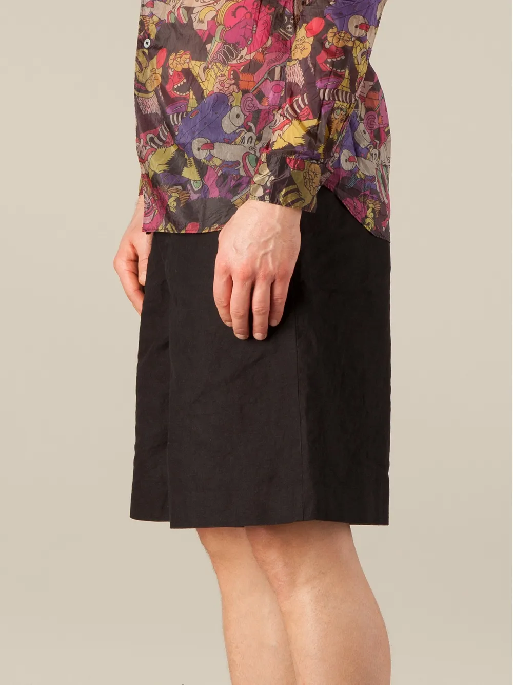  Comme Des Garçons Homme Plus Baggy Shorts   Schwarz 