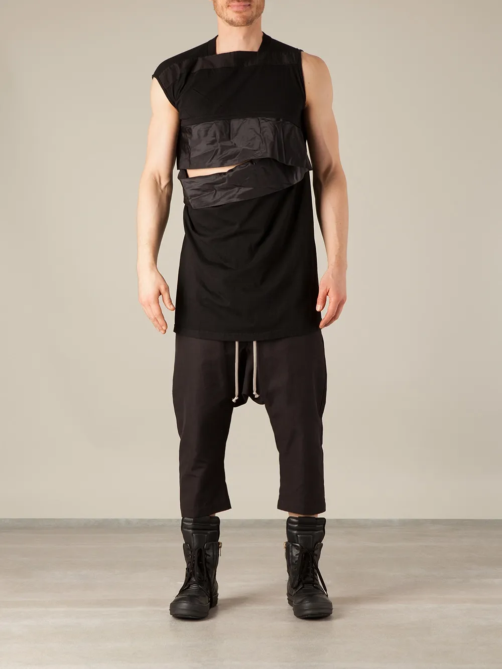 Rick Owens DRKSHDW contrast panel sleeveless top | T-Shirts | Image 2