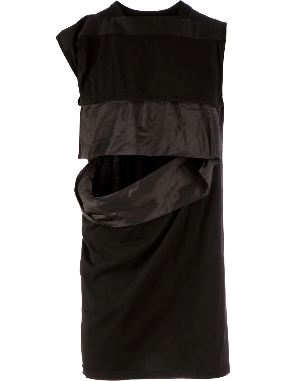 Rick Owens DRKSHDW contrast panel sleeveless top | Black | Image 1
