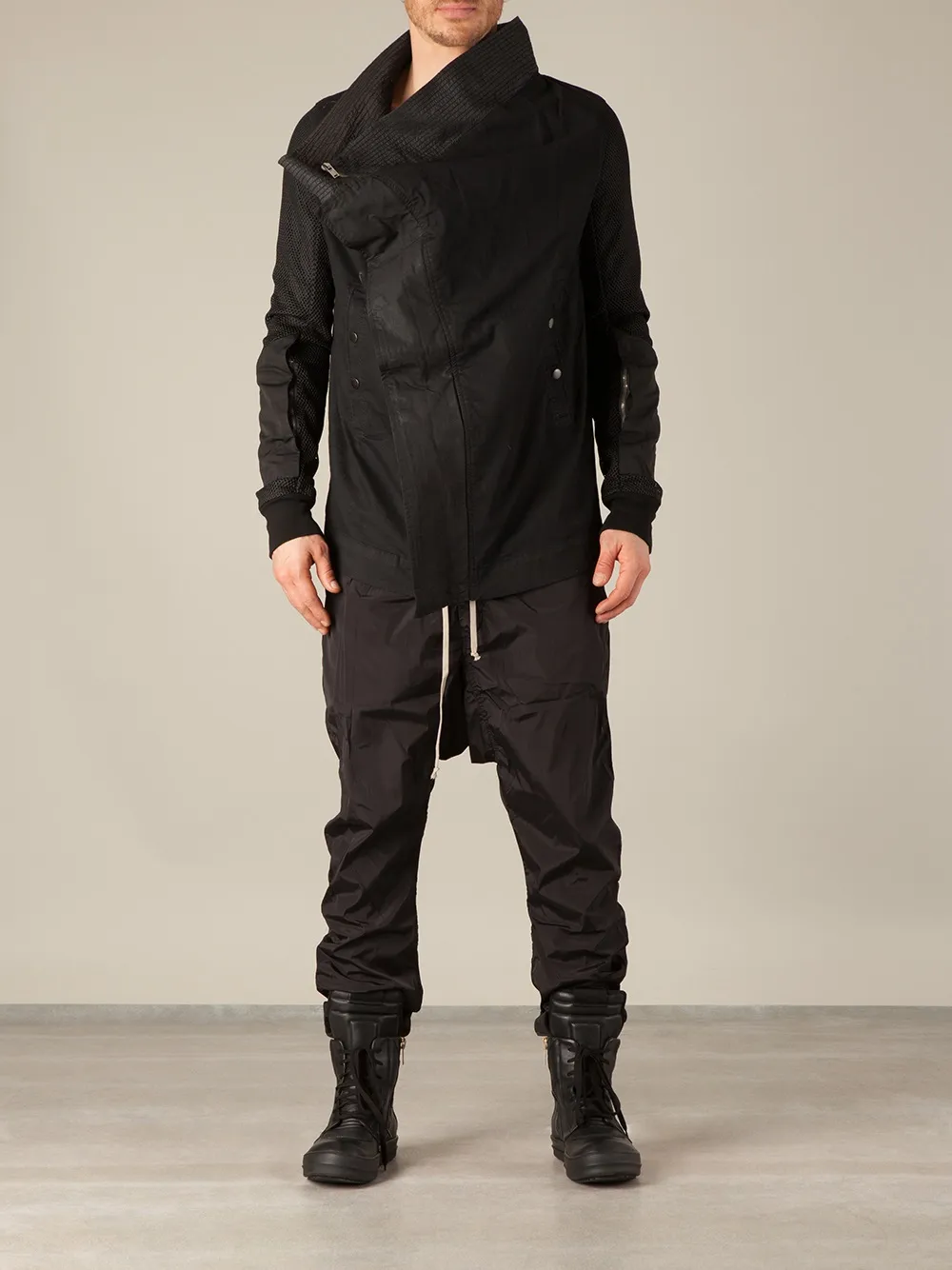 Rick Owens DRKSHDW draped funnel neck jacket | Lightweight Jackets | Image 2