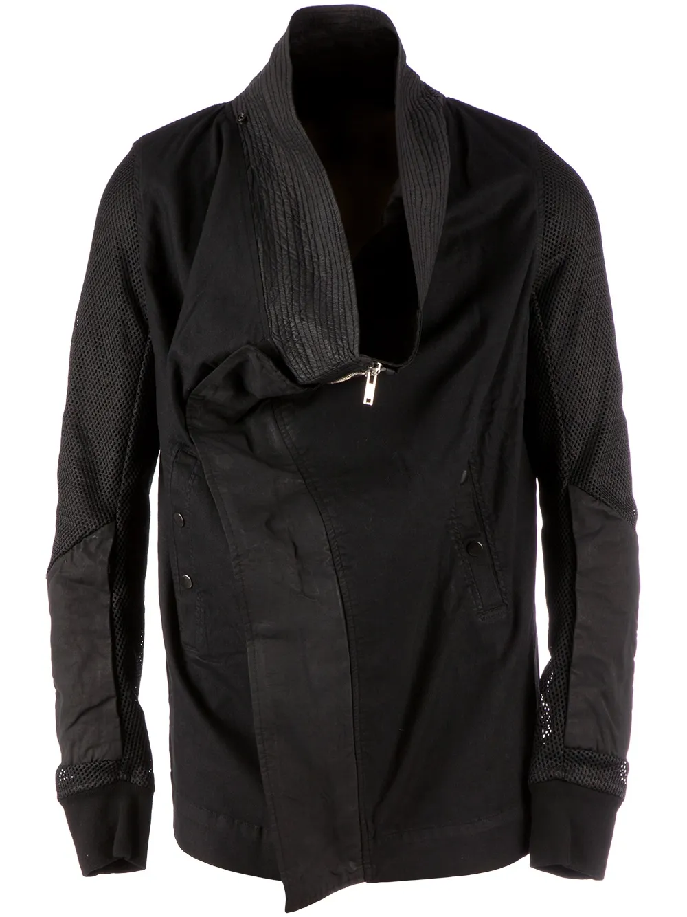 Rick Owens DRKSHDW draped funnel neck jacket | Black | Image 1