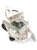 Yukié Deuxpoints chunky floral ring - Metallic