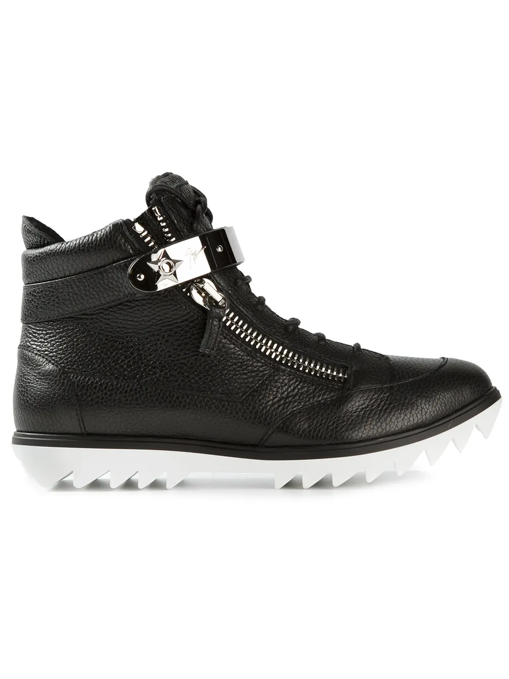 Giuseppe Zanotti zip detailed biker boots Zwart
