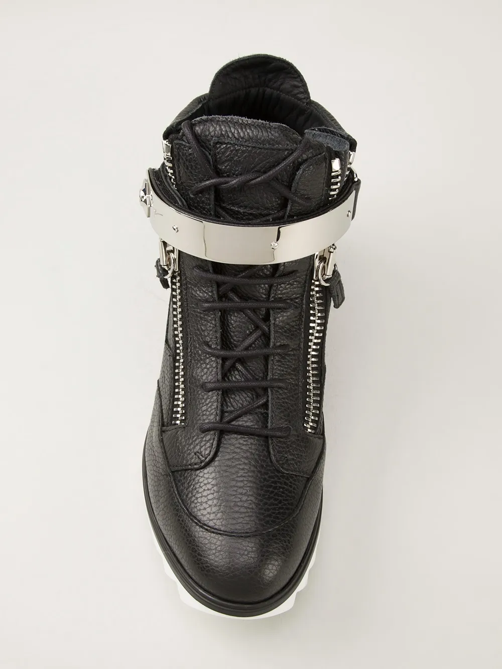 Giuseppe Zanotti zip detailed biker boots Zwart