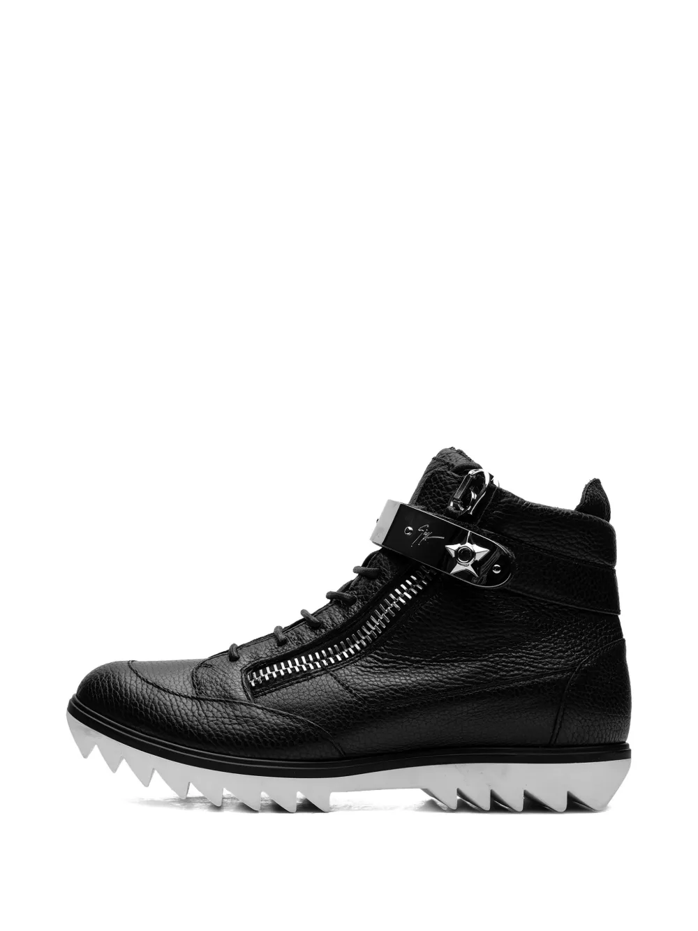 Giuseppe Zanotti zip detailed biker boots Zwart