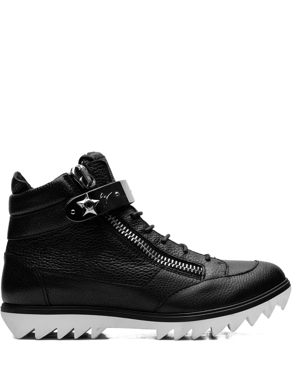 Giuseppe Zanotti zip detailed biker boots Zwart