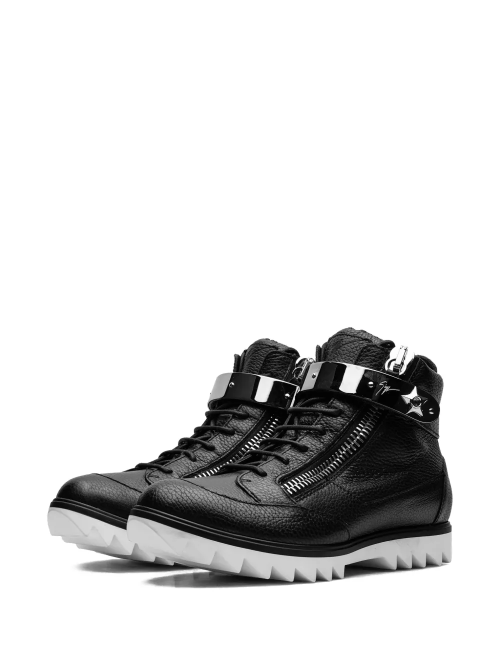  Giuseppe Zanotti Zip Detailed Biker Boots   Schwarz 