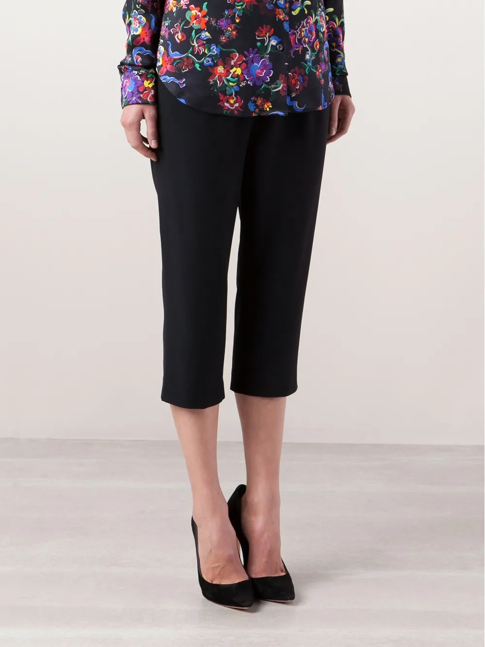  Alexander Mcqueen Zip Cropped Trousers   Schwarz 