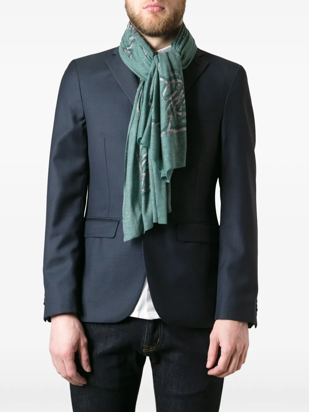 Gucci graphic print scarf - Groen