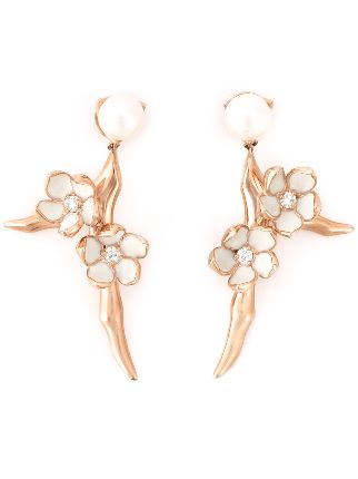 Shaun Leane 'Cherry Blossom' Diamond Earrings - Farfetch