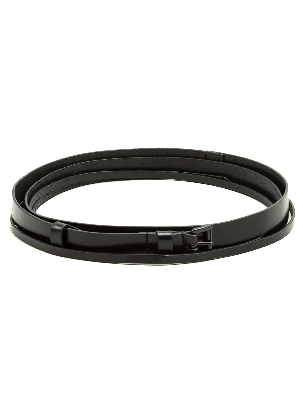 Ann Demeulemeester double wrap belt - Nero