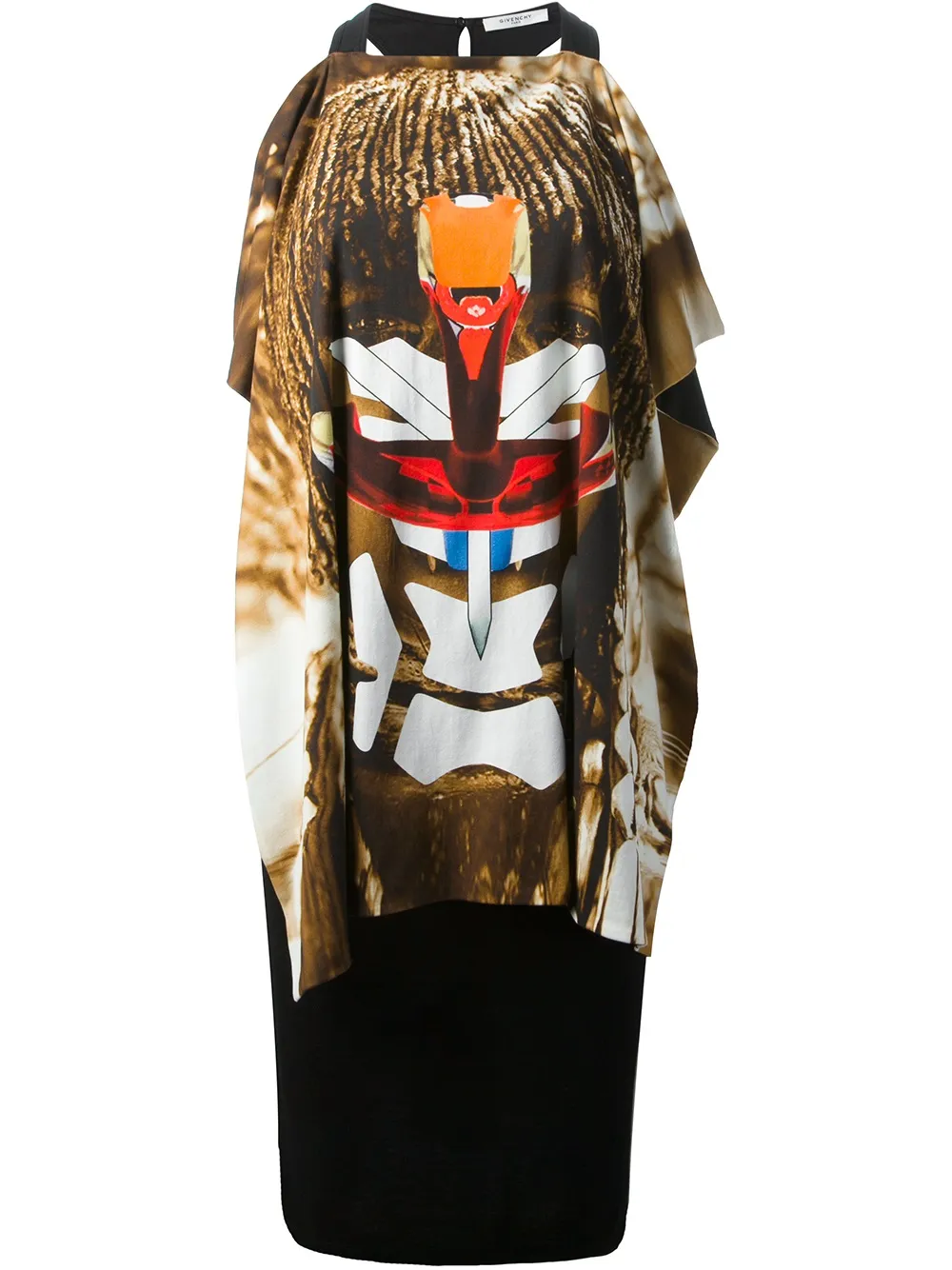 Givenchy mask graphic dress - Schwarz