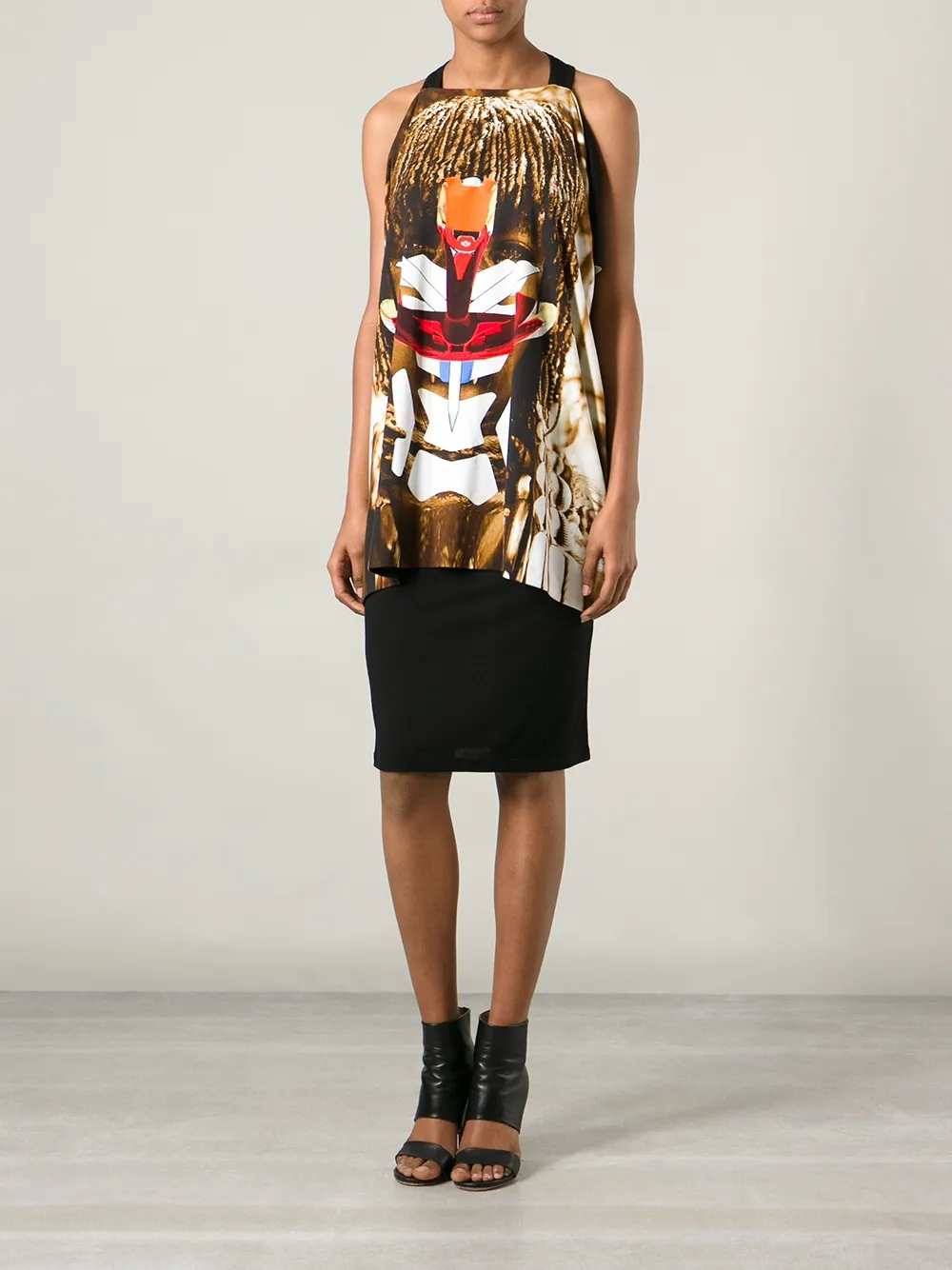 Givenchy mask graphic dress Zwart