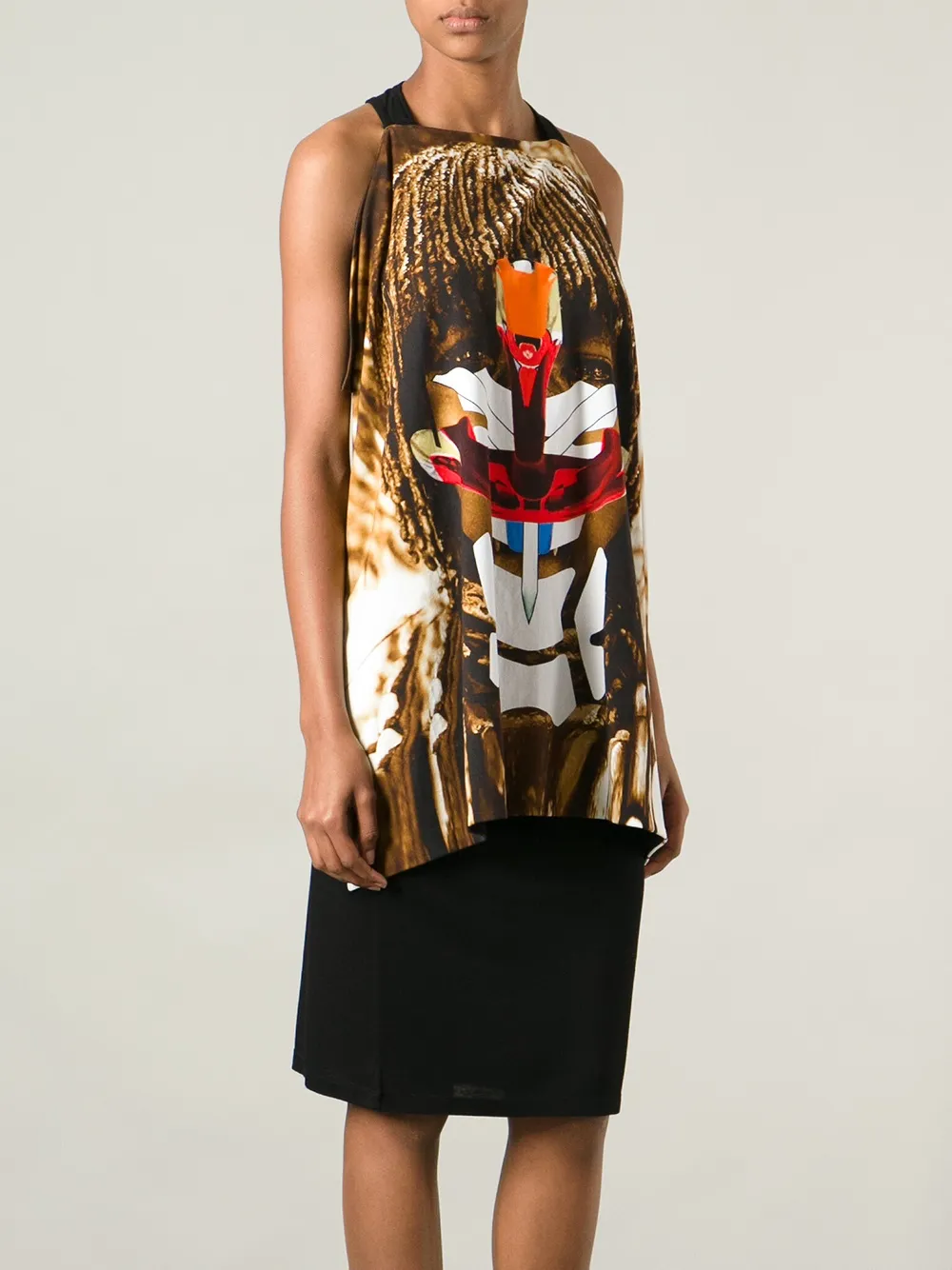 Givenchy mask graphic dress Zwart